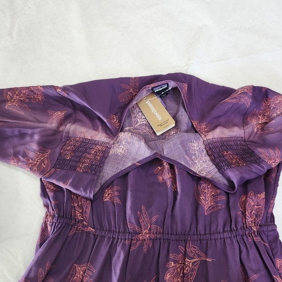 Patagonia Size Medium Shallow Moon Dress Labrador Tea Plum Floral - Picture 7 of 11